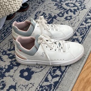 ON White and Gray Sneakers